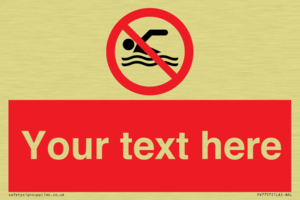 Custom prohibition no swimming